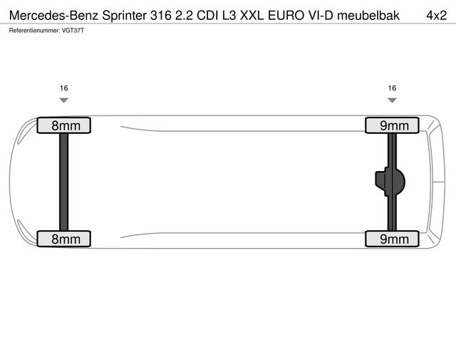Mercedes-Benz Sprinter 316 2.2 CDI L3 XXL EURO VI-D meubelbak 