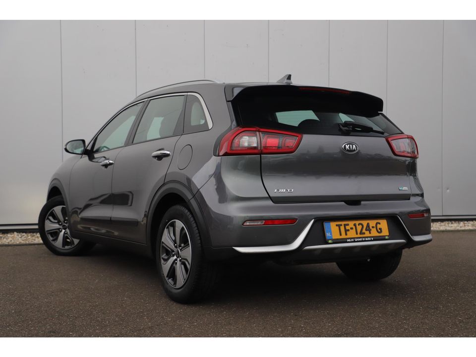 Kia Niro 1.6 GDi Hybrid DynamicLine Automaat Half Leder Navigatie Camera Lane Assist Clima Cruise PDC Carplay Android Bluetooth LED