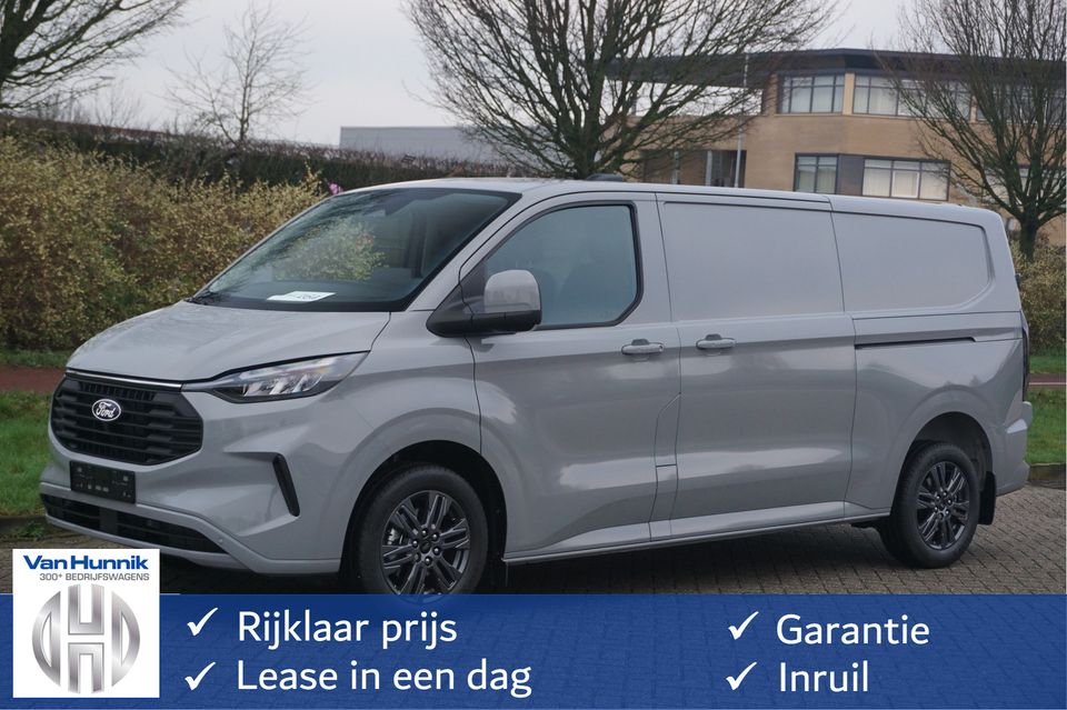 Ford Transit Custom 300L 170PK Limited AUT MY2024 Navi, ACC, Trekhaak, 360° Cam, 17" LM, 2x Schuifdeur!! NR. 833