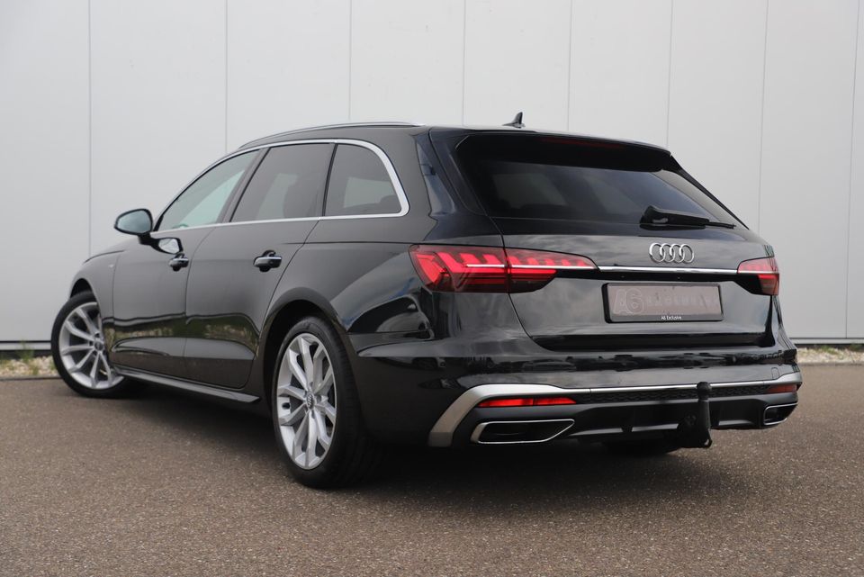 Audi A4 Avant 35 TDI S-Line Sport 164PK Automaat Trekhaak Half Leder Virtual Cockpit Ambianceverlichting Groot Navigatie Draadloos Carplay Android Elektrische Achterklep Clima Cruise PDC 18 inch LMV