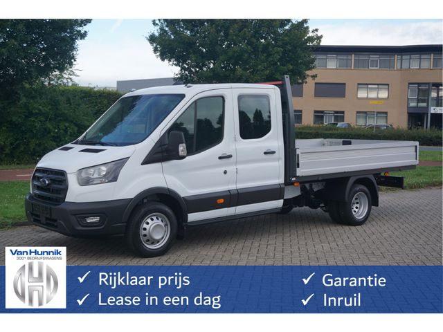 Ford Transit 350L Open laadbak 170PK Dubbellucht L4 DOKA Airco Cruise Trekhaak 7 Zits!! NR. 172