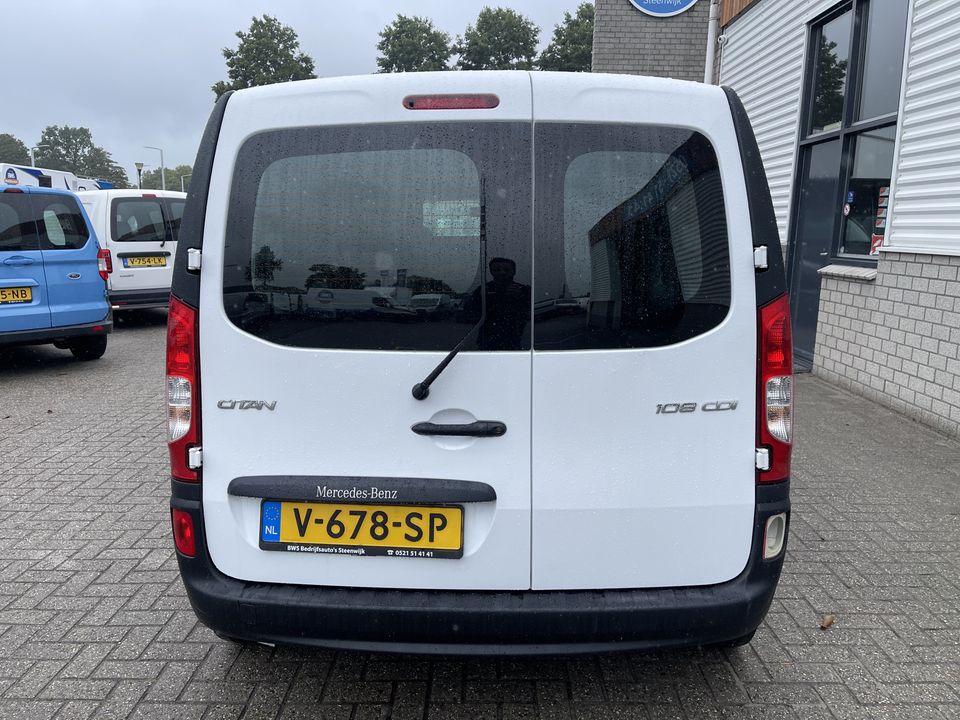 Mercedes-Benz Citan 108 CDI BlueEFFICIENCY / rijklaar € 7.950 ex btw / lease vanaf € 218 / airco / armsteun / schuifdeur / achterdeuren met ramen / euro 6 diesel !