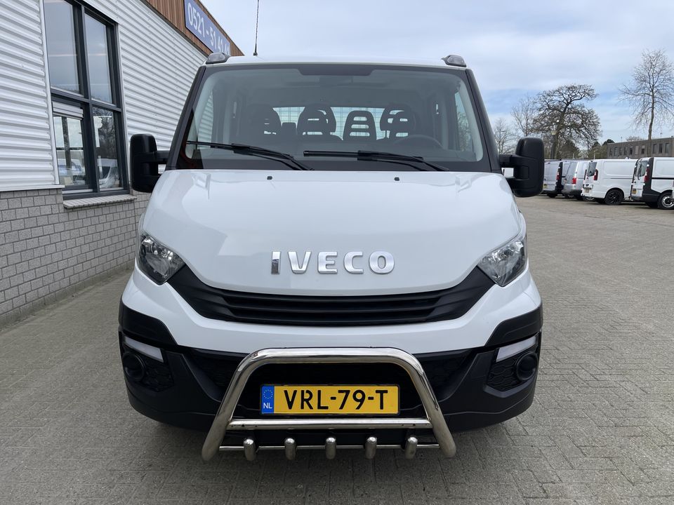 Iveco Daily 35S14 2.3 410 pickup kipper DC 7 persoons / rijklaar € 25.950 ex btw / euro 6 diesel / lease vanaf € 464 / opbergkast / trekhaak 3500 kg / cruise control !