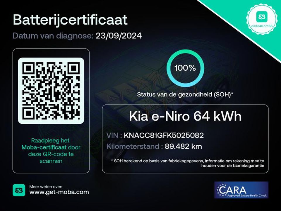 Kia e-Niro DynamicLine 64 kWh Automaat Half Leder Keyless Navigatie Achteruitrijcamera Clima Adaptive Cruise Lane Assist PDC