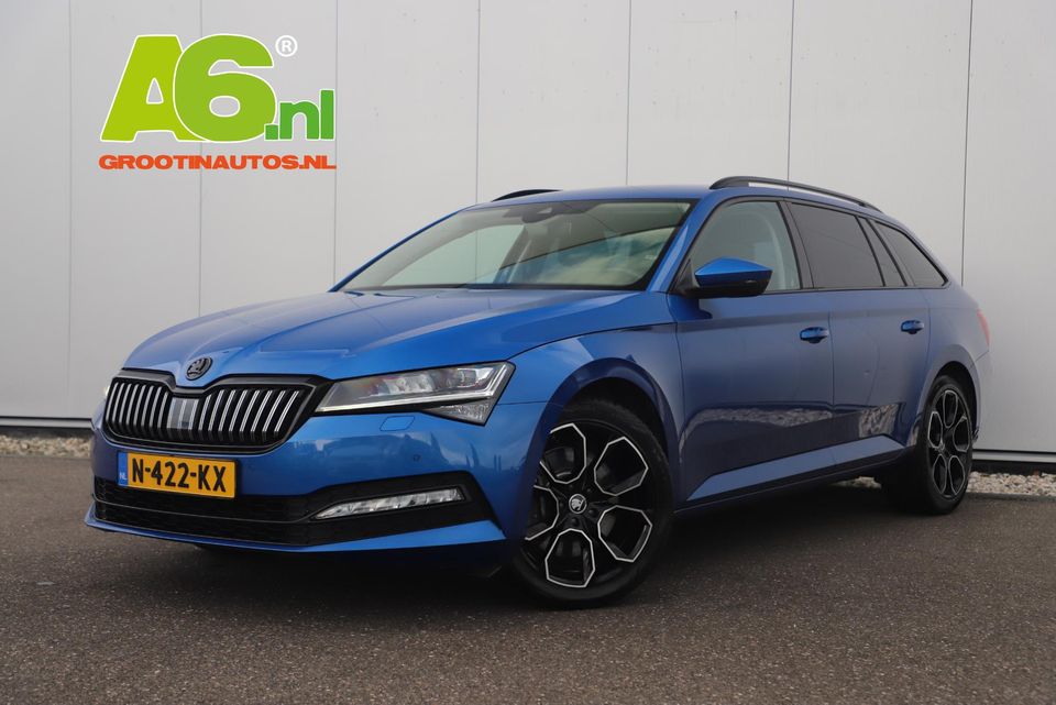 Škoda Superb Combi 1.5 TSI ACT Business Edition 150PK DSG Automaat Black Optic Full LED 18 inch LMV Carplay Android Navigatie Clima Cruise Parkeersensor Stoelverwarming Elektrische Achterklep