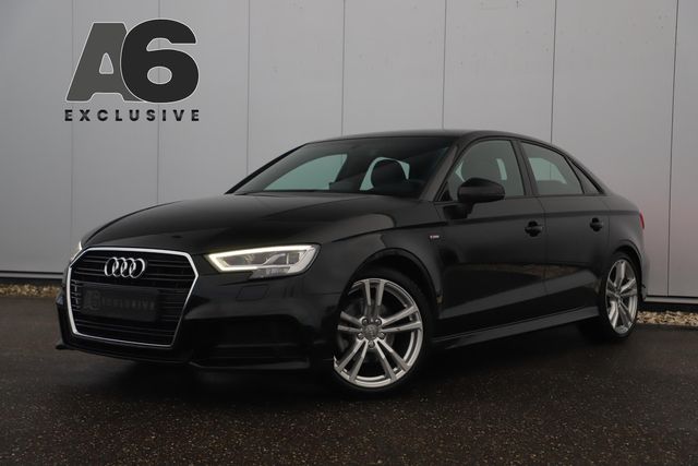 Audi A3 Limousine 35 TFSI CoD S Line Sport 150PK Automaat Virtual Cockpit Half Leder Stoelverwarming Full LED Navigatie Carplay Android Bluetooth Clima Cruise Parkeersensors 18 inch S-line LMV Dealer onderhouden