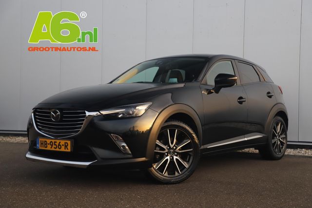 Mazda CX-3 2.0 SkyActiv-G 120 GT-M Trekhaak Keyless Vol Leder HUD Navigatie Camera Stoelverwarming 18 inch LMV Bose Audio Full LED Getint Glas