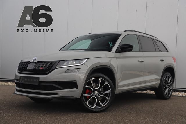 Škoda Kodiaq 2.0 TDI 4X4 Business 240PK Grijskenteken Full Options Wegklapbare trekhaak RS Stoelen 20 inch Memory Stoel Navigatie Camera Sfeerverlichting Adaptive Cruise Lane Assist