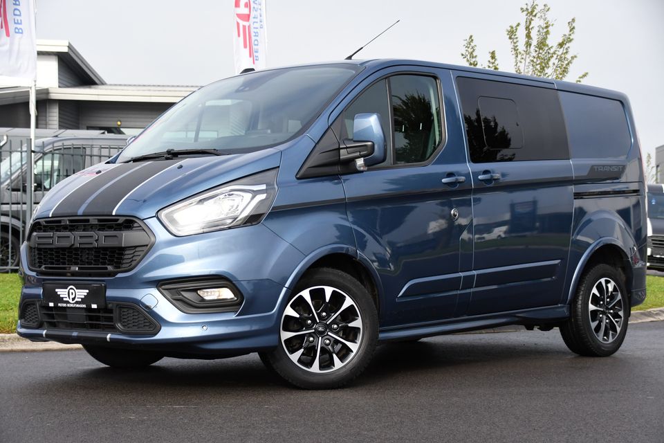 Ford Transit Custom 320 2.0 TDCI L1H1 Sport DC Adaptieve Cruise, Carplay, 185PK, Automaat, Sensoren, multimedia, Stoelverwarming, UNIEK!