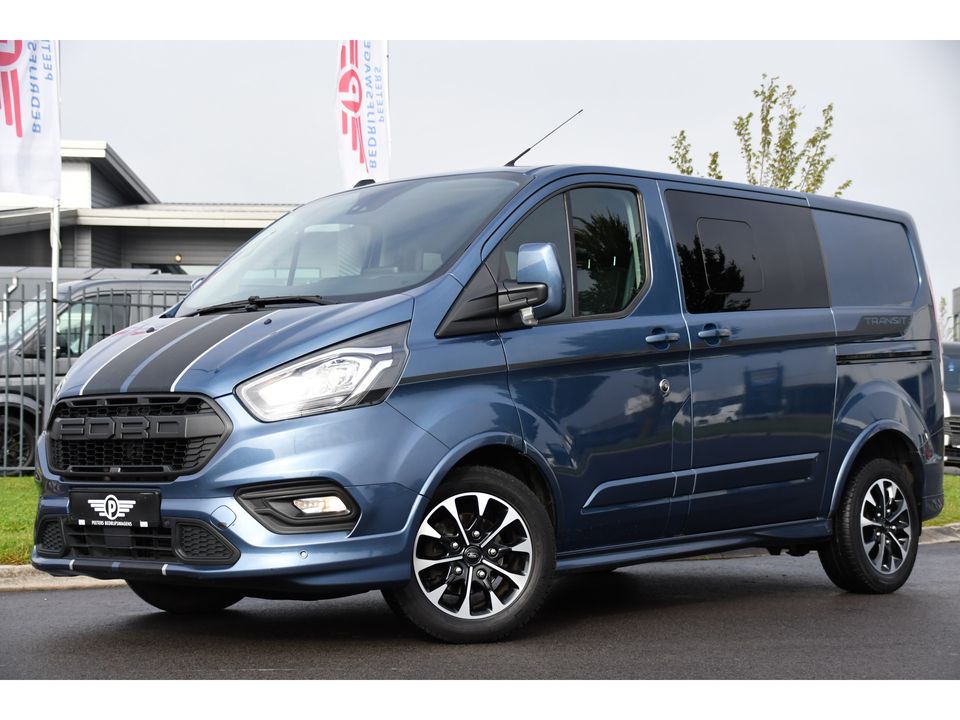 Ford Transit Custom 320 2.0 TDCI L1H1 Sport DC Adaptieve Cruise, Carplay, 185PK, Automaat, Sensoren, multimedia, Stoelverwarming, UNIEK!