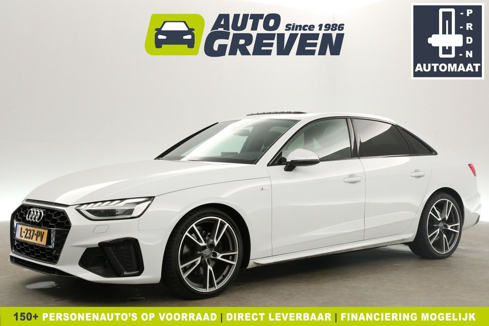 Audi A4 35 TFSI S-line 150PK Automaat Pano Sfeer Clima Cruise Carplay Camera Navi Virtual 19"LMV Parelmoer PDC LED