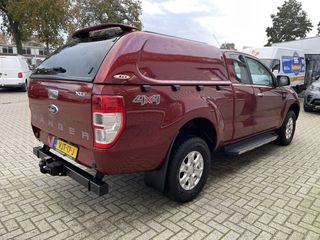 Ford Ranger 2.2 TDCi XLT Supercab 2 persoons pickup 4x4 / vaste prijs rijklaar € 20.950 ex btw / euro 6 diesel / lease vanaf € 375 / trekhaak 3500 kg / airco / cruise control / huif / donker rood metallic !