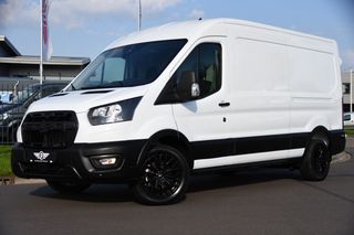 Ford Transit 350 2.0 TDCI L3H2 Black & White Edition Cruise, Carplay, Stoelverwarming, NAVI, 130PK, Multimedia, Sensoren, Trekhaak, UNIEK!