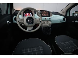 Fiat 500 1.0 Hybrid Lounge Mint Groen Panoramadak 16 inch LMV Radio Bluetooth Airco Cruise Control