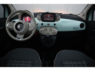 Fiat 500 1.0 Hybrid Lounge Mint Groen Panoramadak 16 inch LMV Radio Bluetooth Airco Cruise Control