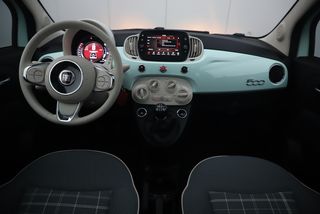 Fiat 500 1.0 Hybrid Lounge Mint Groen Panoramadak 16 inch LMV Radio Bluetooth Airco Cruise Control