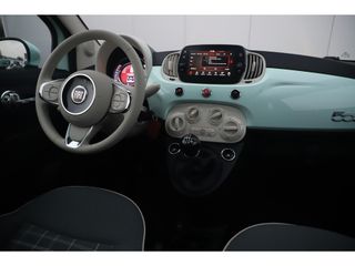 Fiat 500 1.0 Hybrid Lounge Mint Groen Panoramadak 16 inch LMV Radio Bluetooth Airco Cruise Control