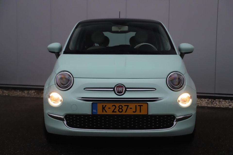 Fiat 500 1.0 Hybrid Lounge Mint Groen Panoramadak 16 inch LMV Radio Bluetooth Airco Cruise Control