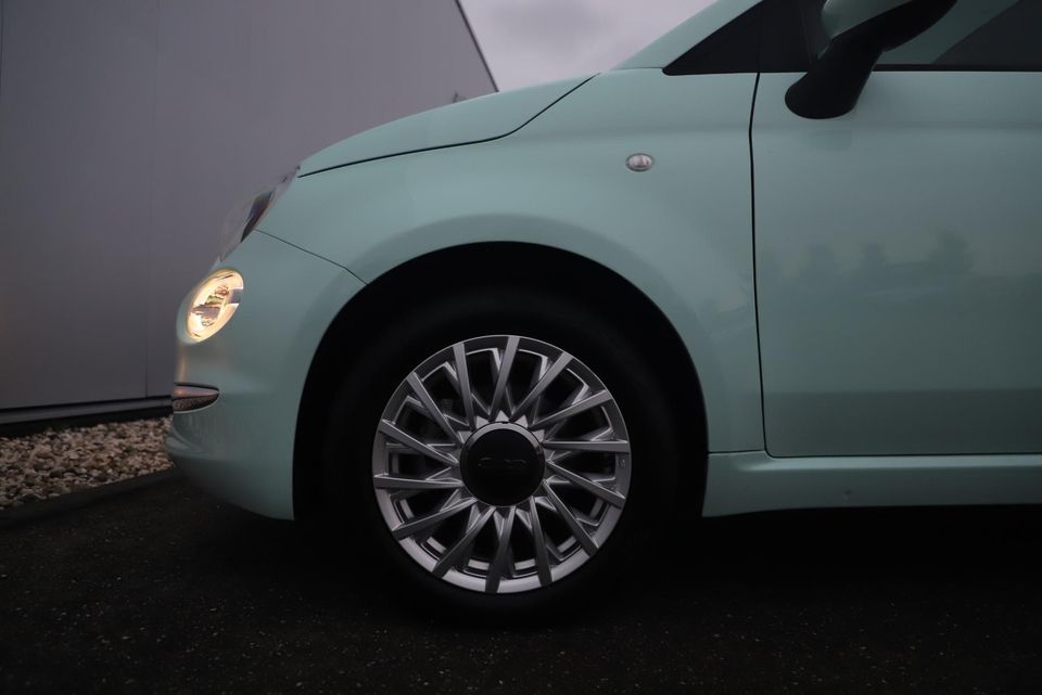 Fiat 500 1.0 Hybrid Lounge Mint Groen Panoramadak 16 inch LMV Radio Bluetooth Airco Cruise Control