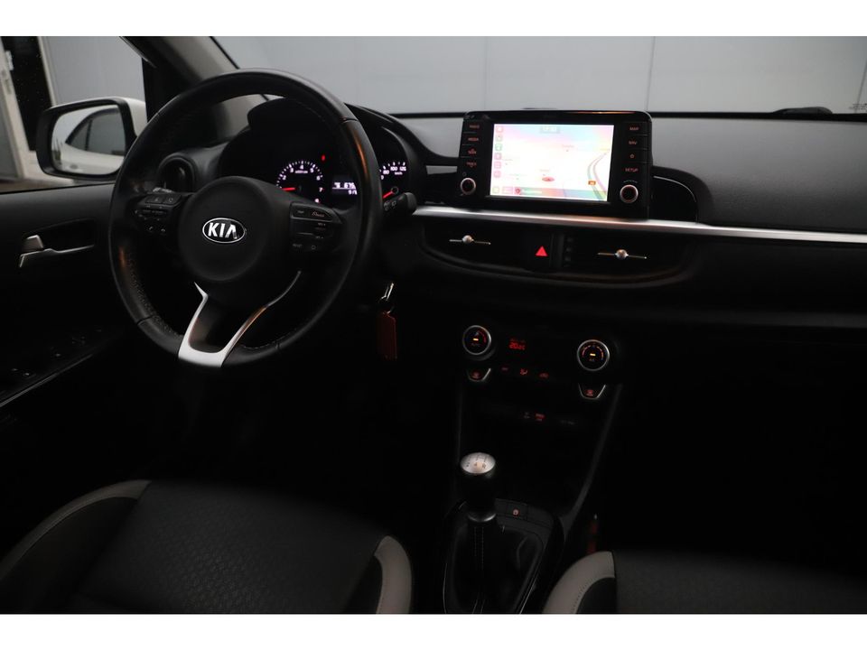 Kia Picanto 1.0 CVVT Design Edition Lederen Bekleding Navigatie Camera Clima Cruise Carplay Android 16 inch LMV