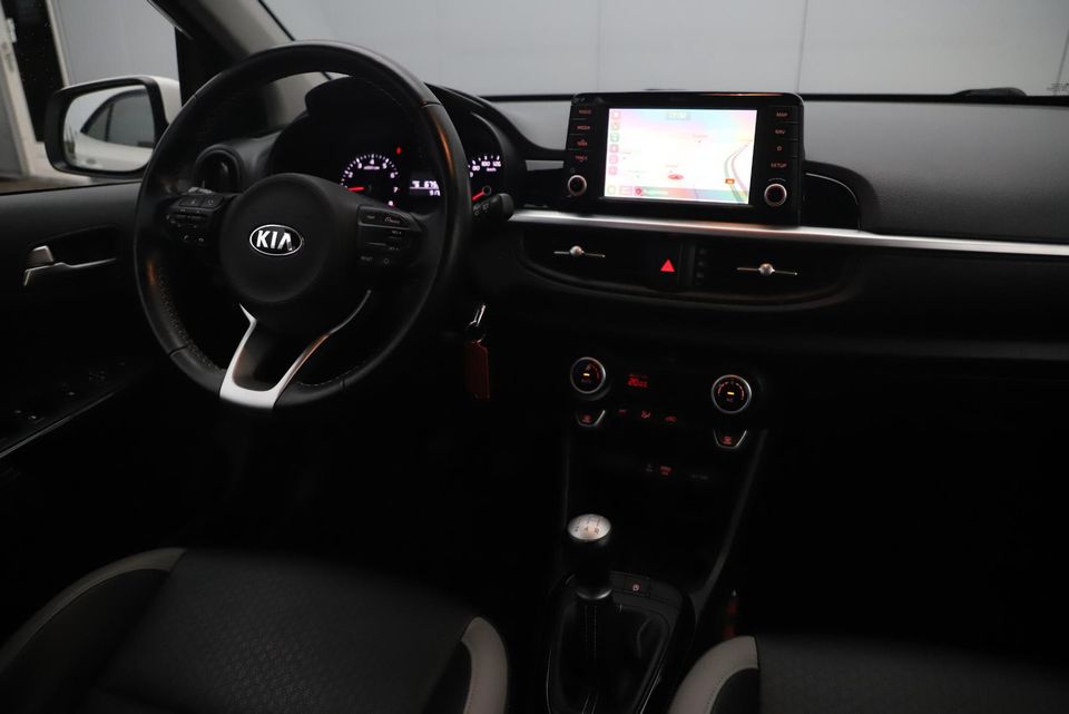 Kia Picanto 1.0 CVVT Design Edition Lederen Bekleding Navigatie Camera Clima Cruise Carplay Android 16 inch LMV