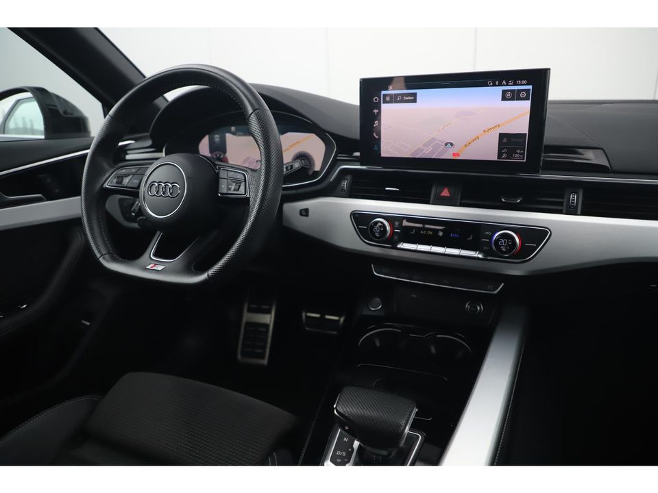 Audi A4 Avant 40 TFSI S Line Sport 190PK Facelift Panoramadak LED Matrix 19 inch Virtual Cockpit Half Leder Sfeerverlichting Navigatie Camera Clima Adaptive Cruise Lane Assist