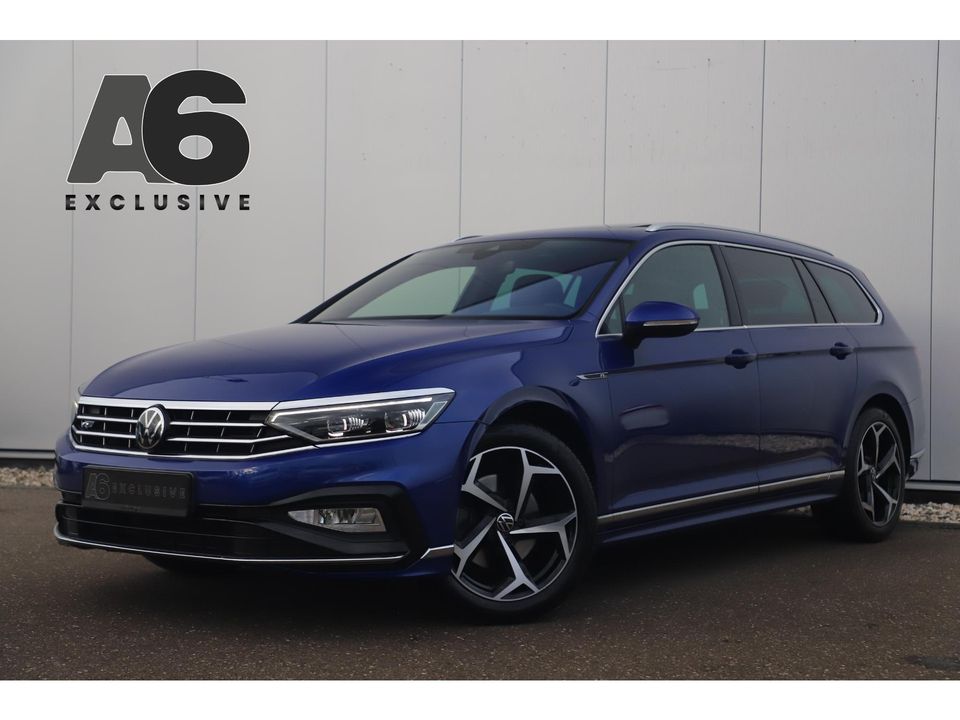 Volkswagen Passat Variant 1.5 TSI 2X R-Line 150PK DSG Automaat Panoramadak Nappa Leder Full LED Keyless 18 inch LMV Adaptive Cruise Lane Assist Navigatie Camera Carplay Android PDC Dealer Onderhouden!