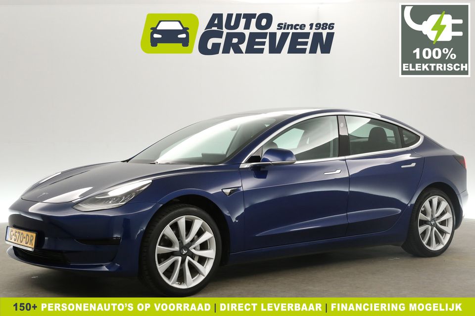 Tesla Model 3 Standard RWD Plus 60 kWh 238PK Autopilot Pano Trekhaak Automaat Camera Clima Dashcam LED Navi PDC Virtual  Leder 19"LMV