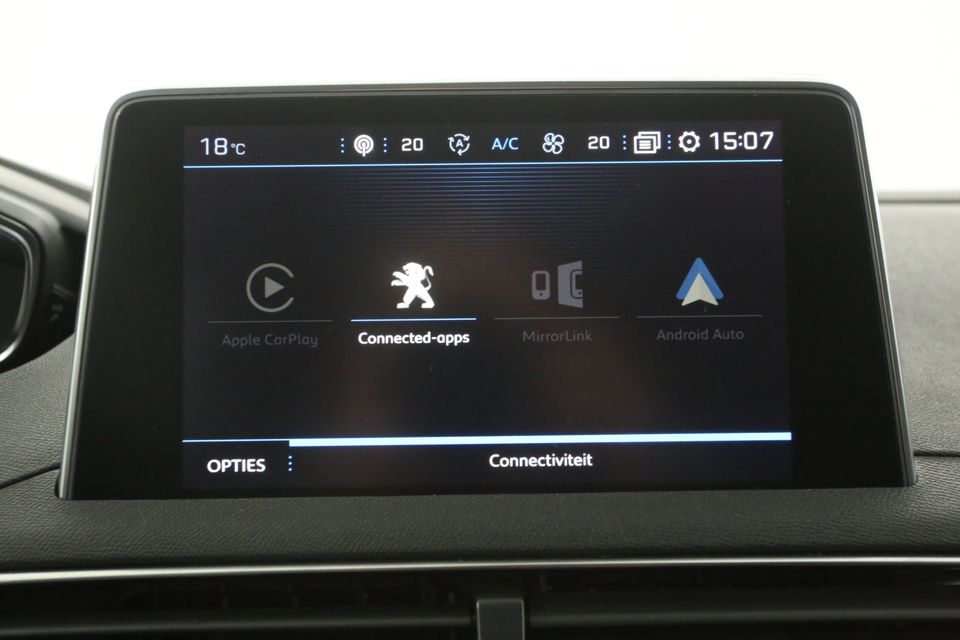 Peugeot 5008 1.2 PureTech Automaat 7 Persoons Sfeerverl Clima 360Camera Carplay Cruise PDC Navi Virtual LED 19"LMV Trekhaak