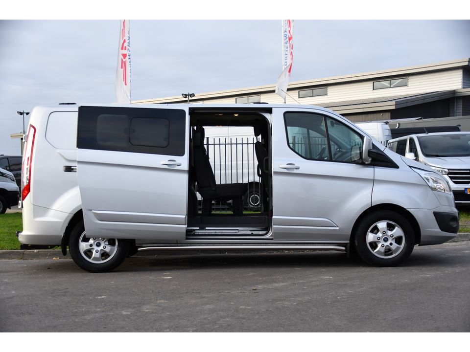 Ford Transit Custom 2.0 TDCI L2H1 Limited DC Camera, Cruise, Sensoren, Automaat, 170PK, Stoelverwarming, 2 x Schuifdeur, UNIEK!