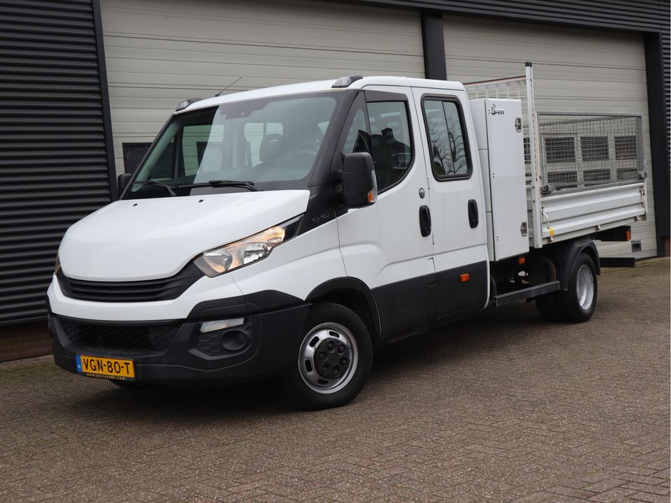 Iveco Daily 35C14 Euro 6 - Kipper - DC 6 Pers. - Trekhaak - WB 410 cm