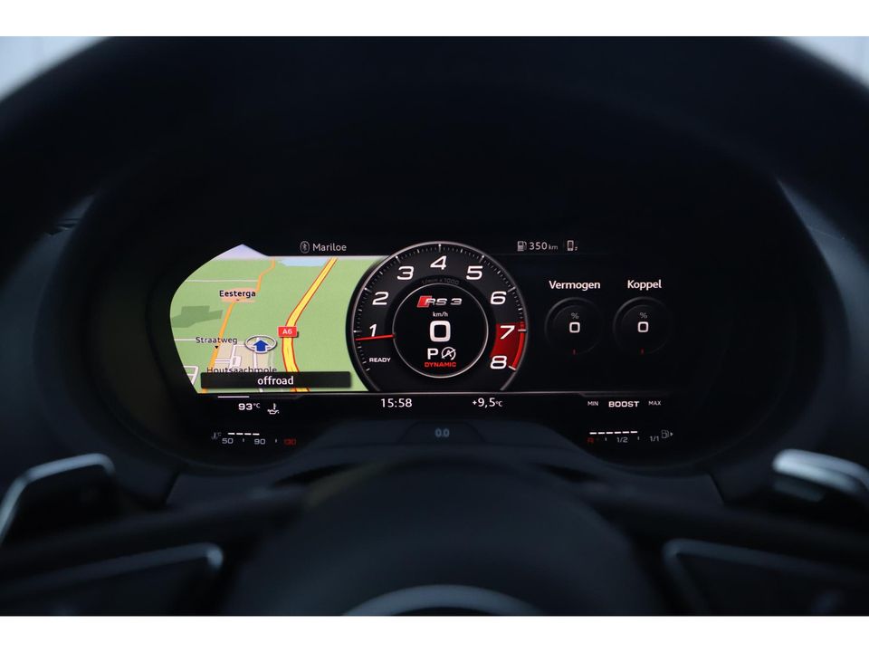 Audi RS3 Sportback 2.5 TFSI RS 3 quattro 400PK Automaat Black Optic Virtual RS Sportstoelen RS Sport Uitlaat Bang and Olufsen LED Matrix 19 inch LMV Navigatie Clima Stoelverwarming Cruise Parkeersensors Keyless Entry Carbon Inleg