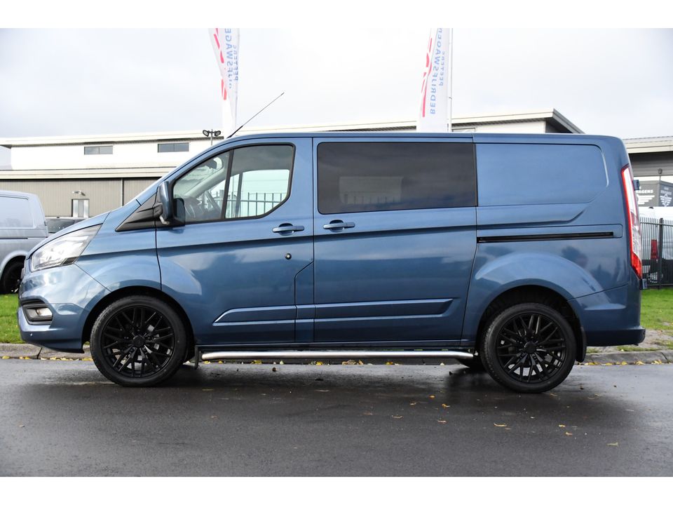 Ford Transit Custom 300 2.0 TDCI L1H1 Raptor Edition DC Limited Camera, Cruise, Carplay, Automaat, Sensoren, Trekhaak, 130PK, Multimedia, Uniek!