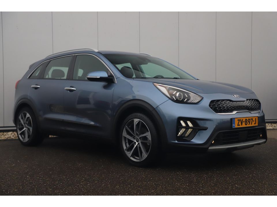 Kia Niro 1.6 GDi Hybrid DynamicLine 140PK Automaat 18 inch Half Leder Navigatie Camera Adaptive Cruise Lane Assist Clima Carplay Android