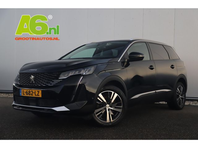 Peugeot 5008 1.2 PureTech Blue Lease Allure 131PK 7 Persoons Keyless Half Leder Virtual Cockpit Navigatie Camera Carplay Android Elektrische Achterklep 19 inch LMV