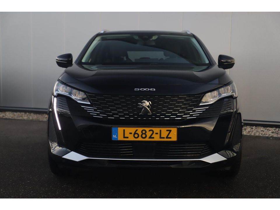 Peugeot 5008 1.2 PureTech Blue Lease Allure 131PK 7 Persoons Keyless Half Leder Virtual Cockpit Navigatie Camera Carplay Android Elektrische Achterklep 19 inch LMV