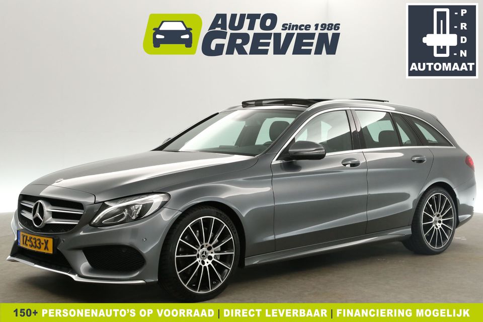 Mercedes-Benz C-Klasse 180 AMG Sport Edition 157PK Automaat Pano Camera Clima Cruise Leder Navi PDC LED 19''LMV Trekhaak