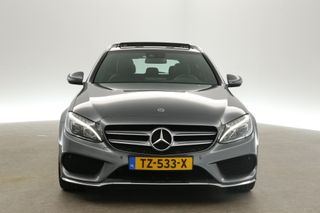 Mercedes-Benz C-Klasse 180 AMG Sport Edition 157PK Automaat Pano Camera Clima Cruise Leder Navi PDC LED 19''LMV Trekhaak