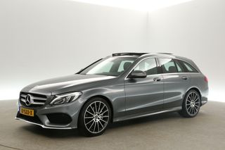 Mercedes-Benz C-Klasse 180 AMG Sport Edition 157PK Automaat Pano Camera Clima Cruise Leder Navi PDC LED 19''LMV Trekhaak