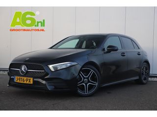 Mercedes-Benz A-Klasse 160 D AMG Night Widescreen Half Leder Sportstoelen Stoelverwarming Full LED 18 inch Navigatie Camera Stoelverwarming