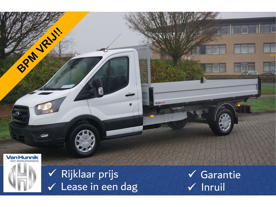 Ford Transit 350L 3 Zijdige kipper 155PK Tr BPM VRIJ!! Airco, Cruise, Bluetooth, Omvormer!! NR. 680