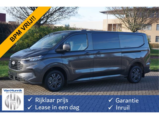 Ford Transit Custom 320L 170PK DC Limited AUT BPM VRIJ!! Navi, ACC, Trekhaak, 360° Cam, 17" LM, 2x Schuifdeur!! NR. 744