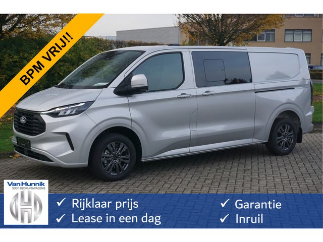 Ford Transit Custom 320L 170PK DC Limited AUT BPM VRIJ!! Navi, ACC, Trekhaak, 360° Cam, 17" LM, 2x Schuifdeur!! NR. 764