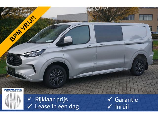 Ford Transit Custom 300L 170PK DC Limited AUT BPM VRIJ!! Navi, ACC, Trekhaak, 360° Cam, 17" LM, Elec. Schuifdeur!! NR. S06*