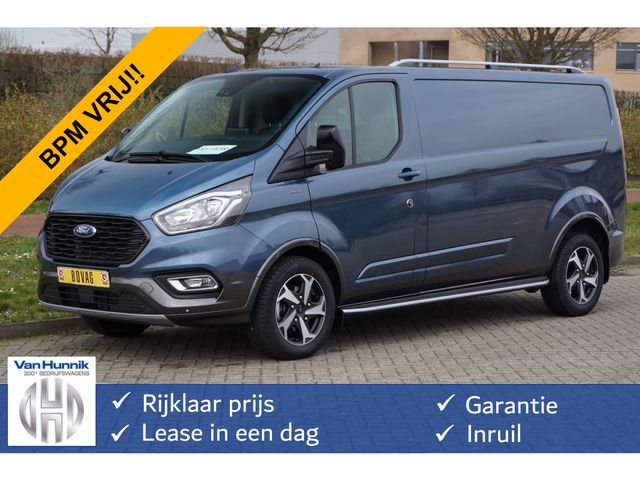 Ford Transit Custom 300L Active 130PK BPM VRIJ!! Airco, Apple CP/Android Auto / Camera, 17"LM!! NR. 391