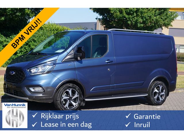 Ford Transit Custom 300S Active 130PK BPM VRIJ!! Airco,  Cruise, Apple CP/ Android Auto, Camera, 17" LM Velg!! NR. 270