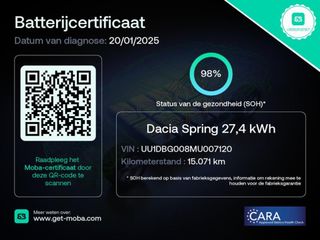 Dacia Spring Business 27 kWh Automaat Navigatie Camera Airco Cruise 14 inch LMV Elektrische Ramen Dealer Onderhouden!