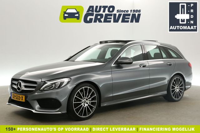 Mercedes-Benz C-Klasse 180 AMG Sport Edition 157PK Automaat Pano Camera Clima Cruise Leder Navi PDC LED 19''LMV Trekhaak