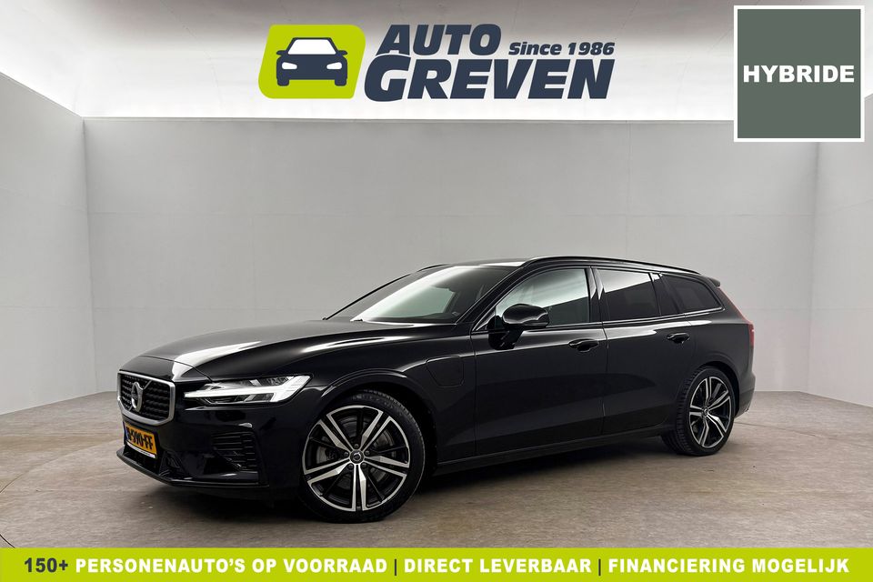 Volvo V60 2.0 T6 Twin Engine AWD R-Design | Harman/Kardon | 342PK Camera LED Carplay Clima Sfeerverl. Memory-Seat Trekhaak Navi Leder Virtual PDC Stoelverwarming 19"LMV