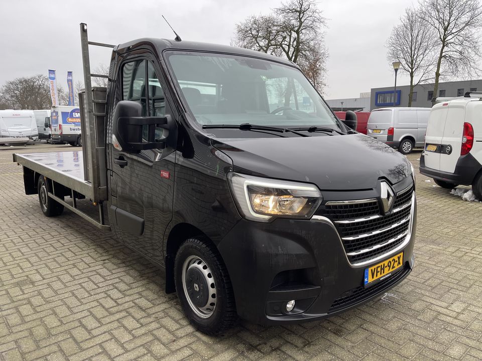 Renault Master T35 2.3 dCi 165pk L3 Energy EURO VI / pickup / open laadbak / plateau L 375 x B 210 / vaste prijs rijklaar € 22.950 ex btw / lease vanaf € 410 / airco / cruise / navigatie / opberg box